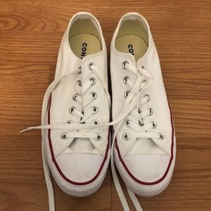 Gently Worn White Converse Sneakers Size Women's 9